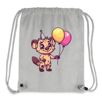 Hyäne Geburtstag Comic Niedlich - Stanley/Stella recycelter Gym Bag - Grau meliert - Vorne