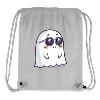 Ghost Chic Schwarze Cartoon-Brille - Stanley/Stella recycelter Gym Bag - Grau meliert - Vorne