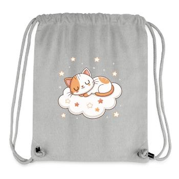 Traumhaftes Kätzchen auf der Wolke - Stanley/Stella recycelter Gym Bag - Grau meliert - Vorne