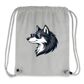 Moderne Wolf-Sonnenbrillen - Stanley/Stella recycelter Gym Bag - Grau meliert - Vorne