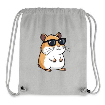 Coole Hamster Dunkle Brille - Stanley/Stella recycelter Gym Bag - Grau meliert - Vorne
