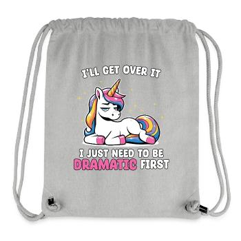 Dramatic First: Unicorn Humor - Stanley/Stella Recycled Gym Bag - heather grey - Front