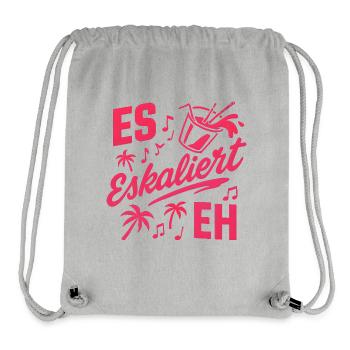 Mallorca Party Spruch Es Eskaliert Eh Malle - Stanley/Stella recycelter Gym Bag - Grau meliert - Vorne