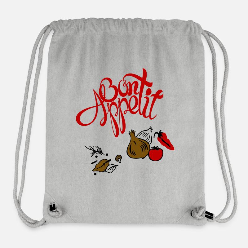 Bon Appetit Gemüse vegetarisch - Stanley/Stella recycelter Gym Bag - Grau meliert