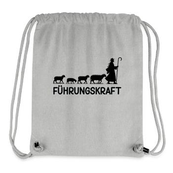 Führungskraft Schafe Hirte Geschenkidee Lustig - Stanley/Stella recycelter Gym Bag - Grau meliert - Vorne