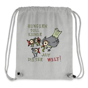 Hunger - Stanley/Stella recycelter Gym Bag - Grau meliert - Vorne