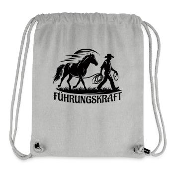 Führungskraft Pferd Reiten Geschenkidee Lustig - Stanley/Stella recycelter Gym Bag - Grau meliert - Vorne