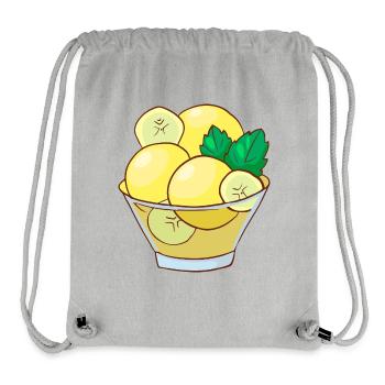 Eis Speiseeis Eiskrem Eiscreme Kugeleis Eisbecher - Stanley/Stella recycelter Gym Bag - Grau meliert - Vorne
