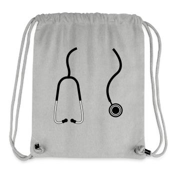 Arzt Stethoskop - Stanley/Stella recycelter Gym Bag - Grau meliert - Vorne