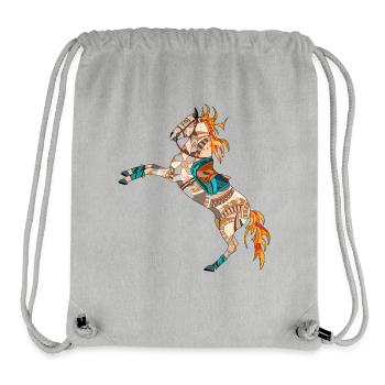 skurriles buntes Pferd - Stanley/Stella recycelter Gym Bag - Grau meliert - Vorne
