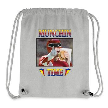 Power Rangers Munchin Time Roter Ranger Burger - Stanley/Stella recycelter Gym Bag - Grau meliert - Vorne