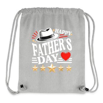 Bonne fête des pères, fête des pères pour papa 2024 - Sac à cordon recyclé Stanley/Stella - gris chiné - Devant