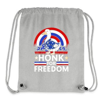 L’oie patriotique du 4 juillet klaxonne pour la liberté - Sac à cordon recyclé Stanley/Stella - gris chiné - Devant