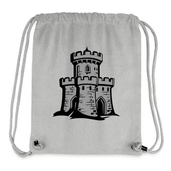 Burg Festung Ritterburg Symbol - Stanley/Stella recycelter Gym Bag - Grau meliert - Vorne