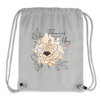 Flowers for You - Stanley/Stella recycelter Gym Bag - Grau meliert - Vorne