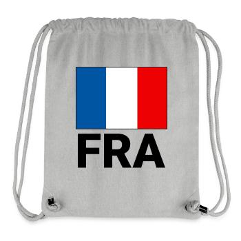 Sportliche Frankreich Flagge mit FRA Abkürzung - Stanley/Stella recycelter Gym Bag - Grau meliert - Vorne