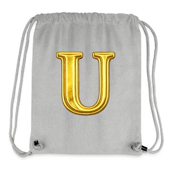 Golden U Monogram - Stanley/Stella Recycled Gym Bag - heather grey - Front