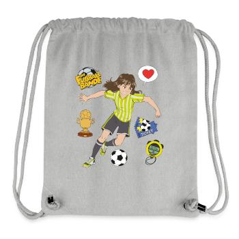 Fussballbande Nora Mit Fußball-Symbolen - Stanley/Stella recycelter Gym Bag - Grau meliert - Vorne