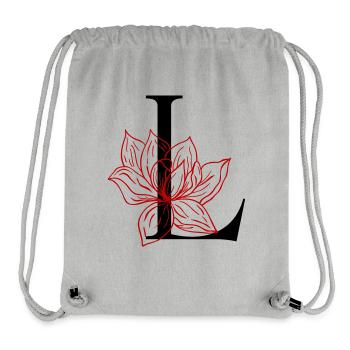 Initiale L Buchstabe - Stanley/Stella recycelter Gym Bag - Grau meliert - Vorne