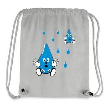 Kleine Wassertropfen Freunde - Stanley/Stella recycelter Gym Bag - Grau meliert - Vorne