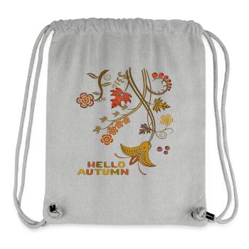 Bonjour l’automne, Hallo Herbst - Sac à cordon recyclé Stanley/Stella - gris chiné - Devant