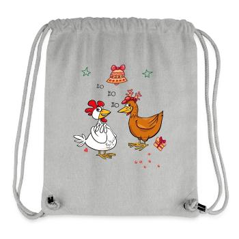 Christmas on the chicken farm - Stanley/Stella Recycled Gym Bag - heather grey - Front