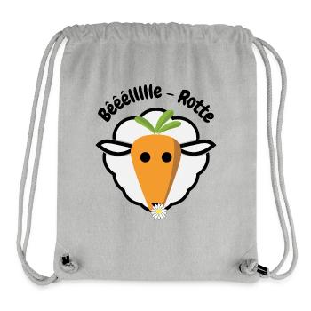 Carrot and Lamb Cartoon Drawing - Stanley/Stella Recycled Gym Bag - heather grey - Front
