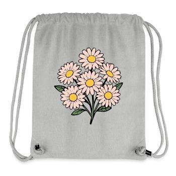 Flower pastel pink flowers blossom bouquet - Stanley/Stella Recycled Gym Bag - heather grey - Front