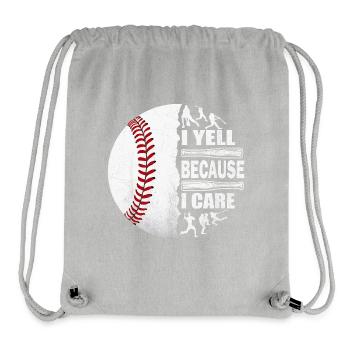 Ich schreie, weil es mir wichtig ist. Baseball-Vater. Vatertag - Stanley/Stella recycelter Gym Bag - Grau meliert - Vorne