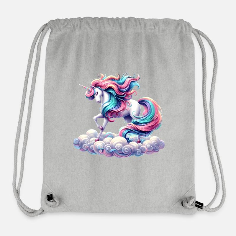 Mythisches Einhorn - Stanley/Stella recycelter Gym Bag - Grau meliert