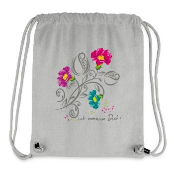 I miss you, friendship - Stanley/Stella Recycled Gym Bag - heather grey - Front