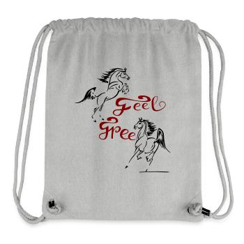 feel free, Pferde - Stanley/Stella recycelter Gym Bag - Grau meliert - Vorne