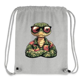 Serpent Cobra Bande Dessinée Drôle Été - Sac à cordon recyclé Stanley/Stella - gris chiné - Devant
