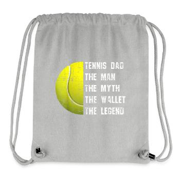 Tennis Papa Der Mann Der Mythos Die Brieftasche Des Vaters - Stanley/Stella recycelter Gym Bag - Grau meliert - Vorne