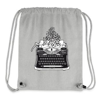 nostalgische antike Schreibmaschine mit Buchstaben - Stanley/Stella recycelter Gym Bag - Grau meliert - Vorne