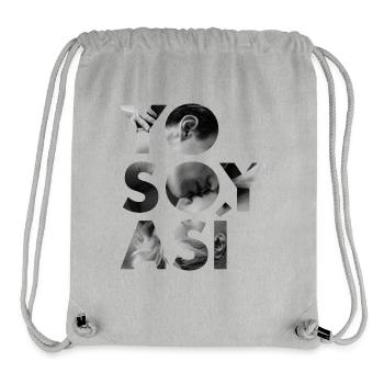 Écouter et sentir / Dire / Typo / Espagnol - Sac à cordon recyclé Stanley/Stella - gris chiné - Devant