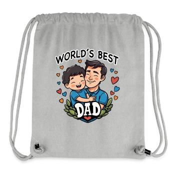Worldś best Dad - Stanley/Stella Recycled Gym Bag - heather grey - Front