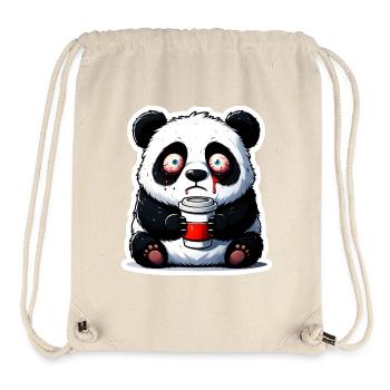 Koffein Panda - Stanley/Stella recycelter Gym Bag - Naturweiß - Vorne