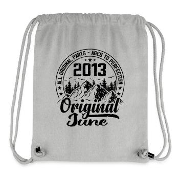 2013 Juni Original: Geschenk zum 11-jährigen Jubiläum - Stanley/Stella recycelter Gym Bag - Grau meliert - Vorne