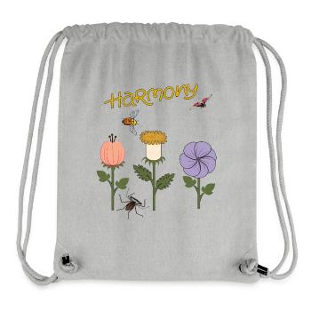 Harmony Flowers - Stanley/Stella Recycled Gym Bag - heather grey - Front