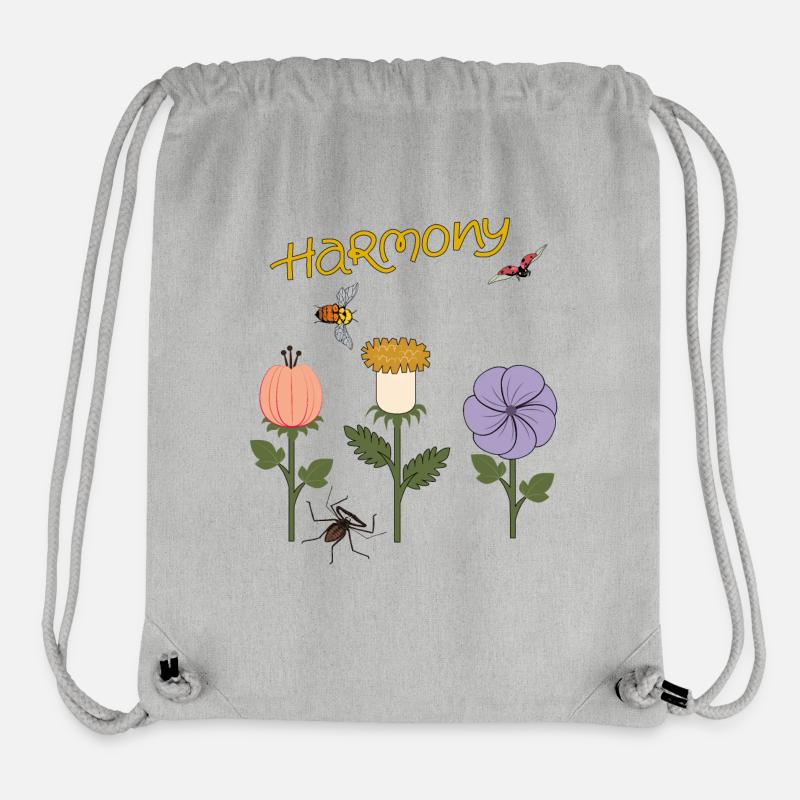 Harmonie Flowers - Stanley/Stella recycelter Gym Bag - Grau meliert