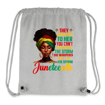 The Storm Juneteenth Black History Month African - Stanley/Stella Recycled Gym Bag - heather grey - Front