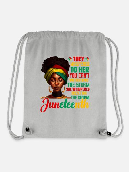 The Storm Juneteenth Black History Month African - Stanley/Stella Recycled Gym Bag - heather grey