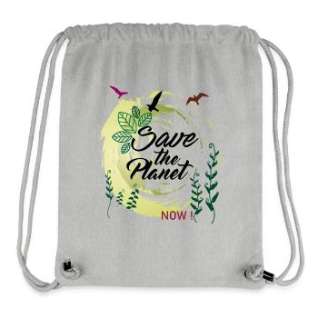 save the planet - Stanley/Stella recycelter Gym Bag - Grau meliert - Vorne