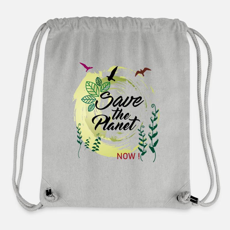 save the planet - Stanley/Stella recycelter Gym Bag - Grau meliert
