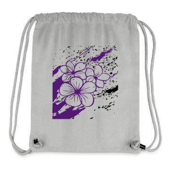 Fleurs dans le vent, Fleurs - Sac à cordon recyclé Stanley/Stella - gris chiné - Devant