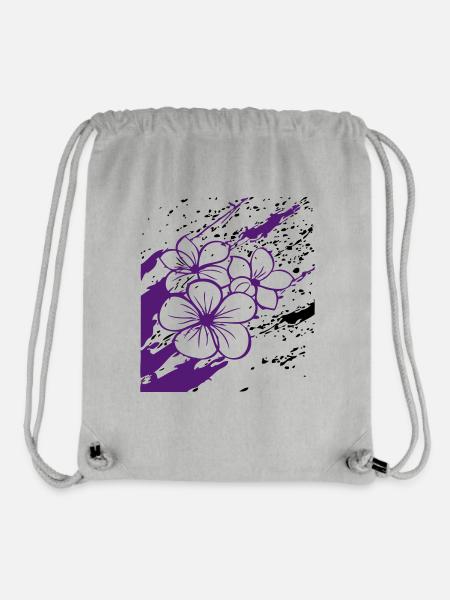 Blumen im Wind, Flowers - Stanley/Stella recycelter Gym Bag - Grau meliert