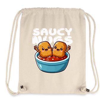Nuggets Sauce Freude Karikatur - Stanley/Stella recycelter Gym Bag - Naturweiß - Vorne