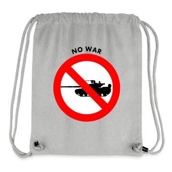 No war - Sac à cordon recyclé Stanley/Stella - gris chiné - Devant