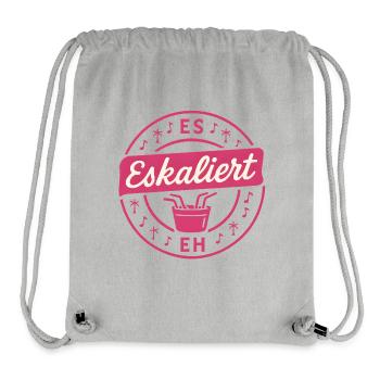 Mallorca Party Spruch Es Eskaliert Eh Malle - Stanley/Stella recycelter Gym Bag - Grau meliert - Vorne
